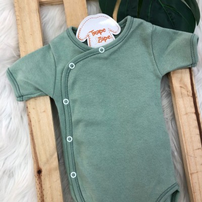  Body kimono M/c verde liso